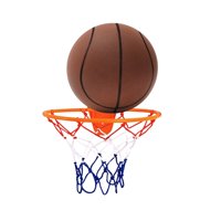 Ioensy - Baloncesto Silencioso Con Aro Portátil Sin Ruido Niños Adultos Bola Silencio Juguete Café Tamaño 5