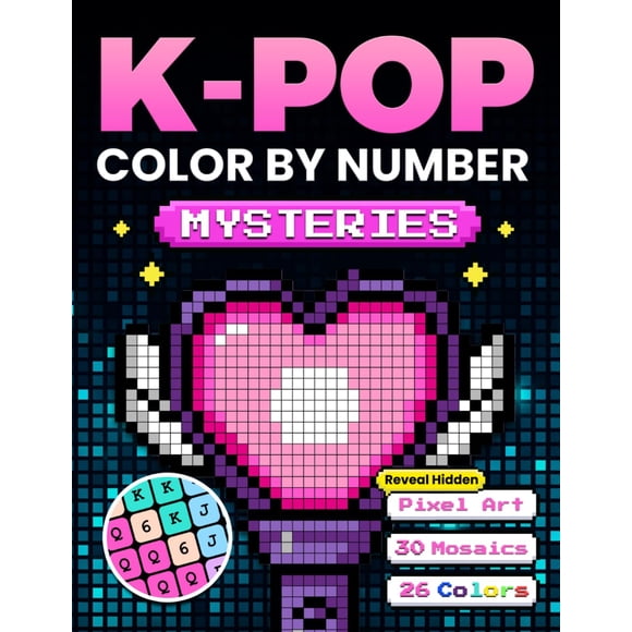 Libro para colorear K-Pop Color by Number Mysteries para adolescentes y adultos