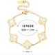 thumbnail image 2 of Pulsera de trébol para mujer, pulsera de trébol de cuatro hojas chapada en oro de 18 quilates, joyería de trébol de cuatro hojas ajustable de la suerte de acero de titanio para niñas, regalo del Día d, 2 of 7