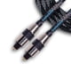 thumbnail image 1 of Cable de fibra óptica de audio digital Toslink SPDIF de SatelliteSale, cable universal de nailon negro/plateado de 15,24 m, 1 of 1