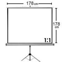 Evotech - Telon Tripode 178X178Cm, Mecanismo Retractil