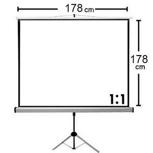 Evotech - Telon Tripode 178X178Cm, Mecanismo Retractil