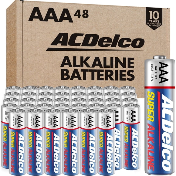 Batería ACDelco AAA de 1,5 V superalcalina, paquete de 48