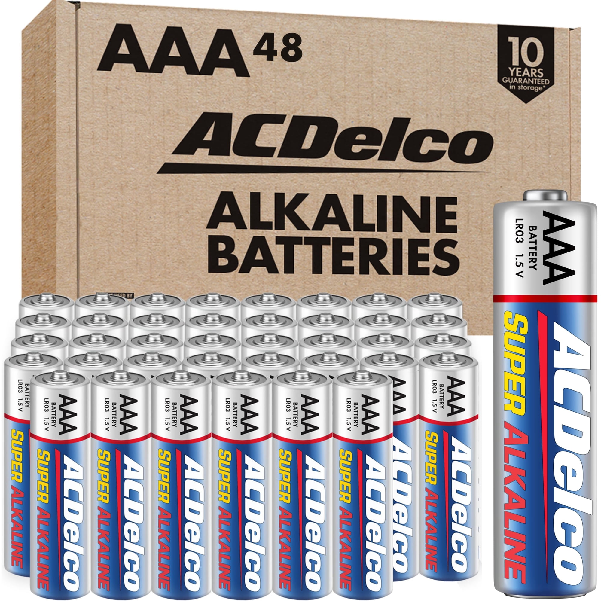 Powermax - Batería Acdelco Aaa De 1,5 V Superalcalina, Paquete De 48