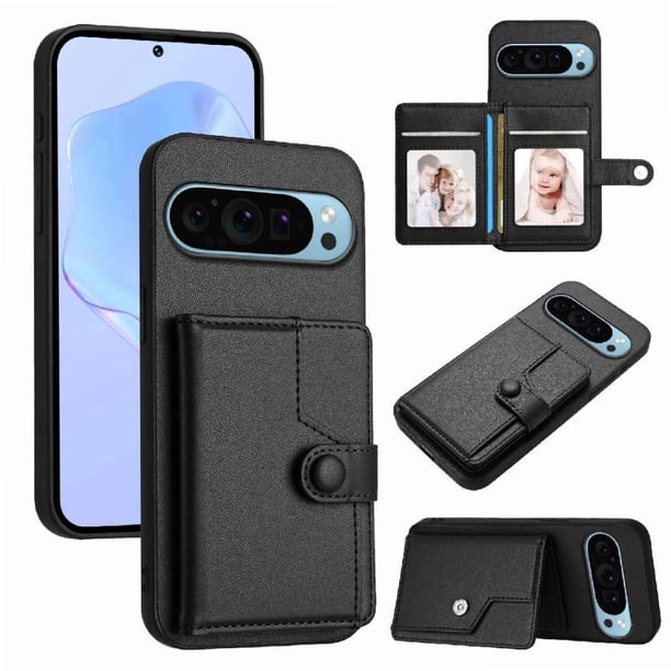 FOXDOCK Funda para Google PIXEL 9 con Bloqueo RFID - Diseño Elegante con Cierre de Botón