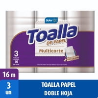 Toalla De Papel Multicorte Doble Hoja 16 M 3 Un Lider