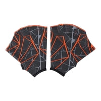 Magideal - 1 Par De Fajas Tipo Rana, Equipo De Aletas De Mano Para Natación, De Fitness Para Ejercicio Acuáticos, Entrenamiento Acuático, Esnórquel, Buceo, Naranja Gris S