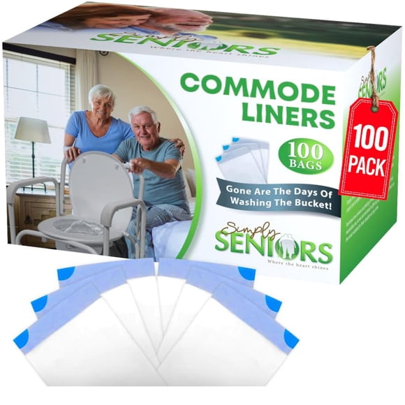 Commode Liners 100 Bolsas De Baño Portátiles