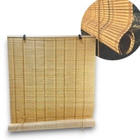 Genérico - Cortina Roller Bambu Persiana Bambu 180X180Cm Cortinas Bambu Marron/Claro