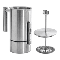 Genérico - Cafetera Prensa Francesa Rite 1 Litro Con Termometro Reloj Acero Inox