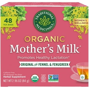 Leche Materna Orgánica Tea Traditional Medicinals, 48 Bolsas