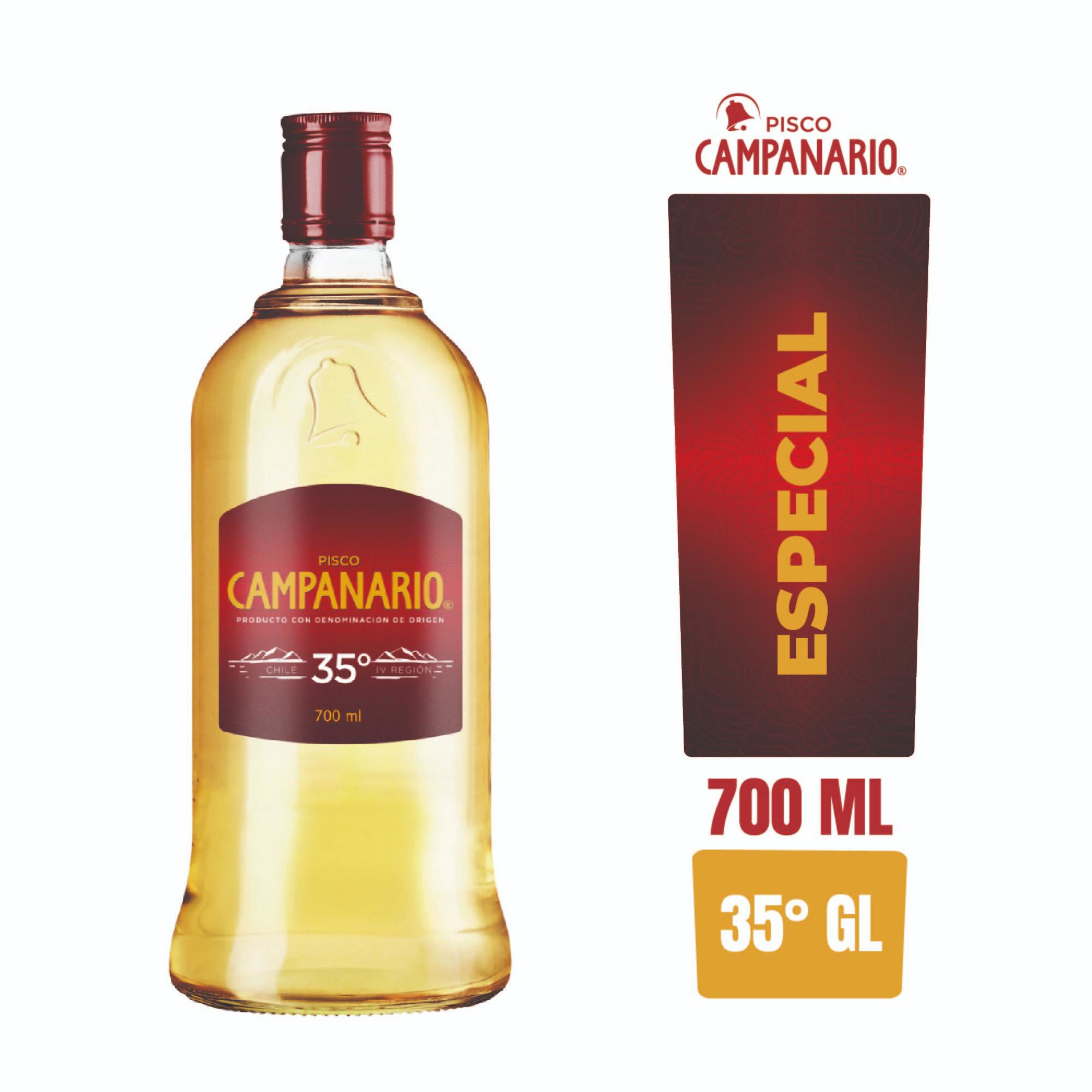 Pisco Reposado 35 Grados Botella 700 cc Campanario