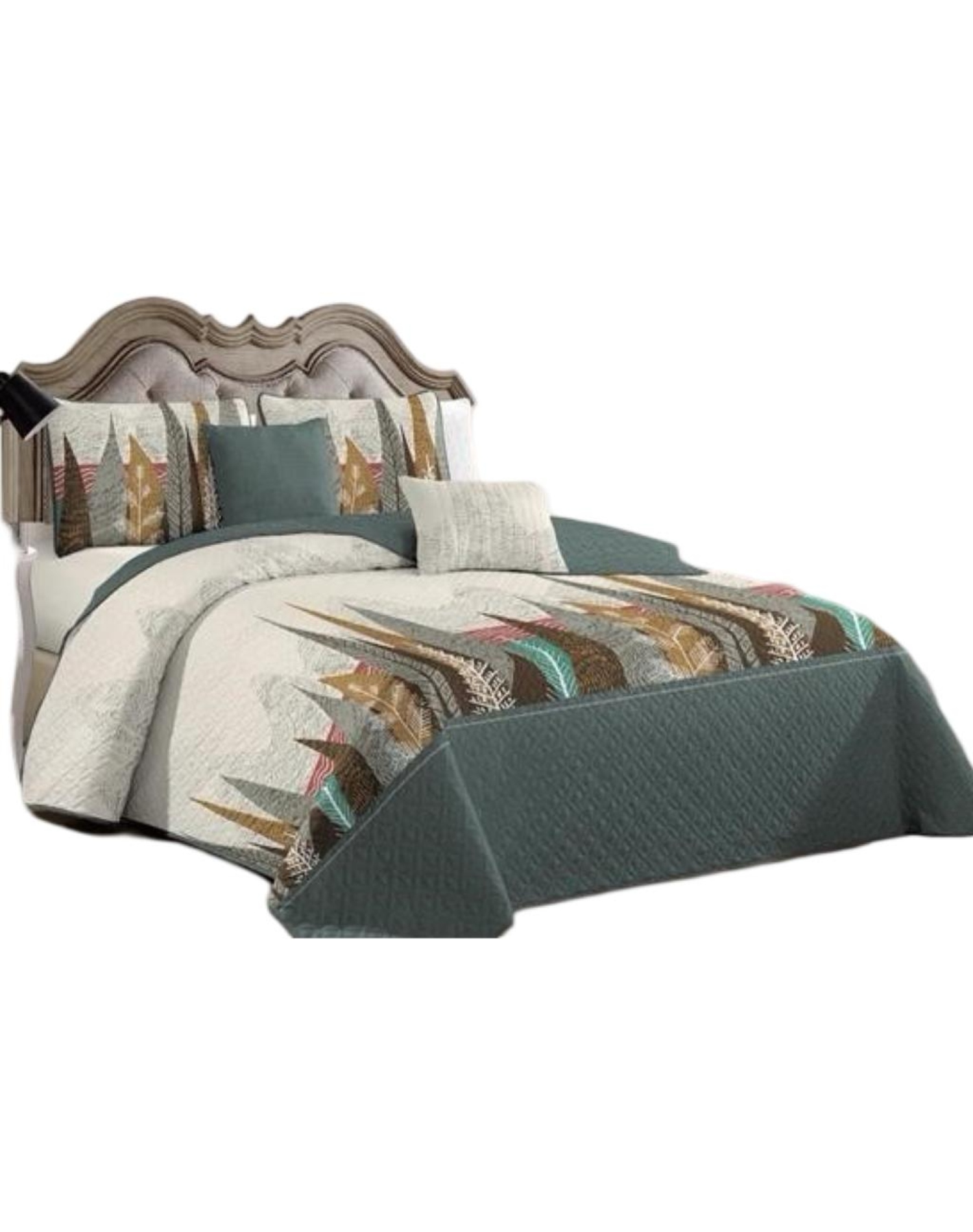 Genérico - Cubrecama Quilt 2 Plazas+2 Fundas Verano Fresco 13N41