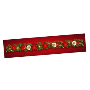 Magideal - De Mesa Navideño, Decoración Navideña, Rojo, Decorativo, Rústico, Lavable, Decoración Navideña, Mantel Para Escritorio, Mesa De Comedor De Estilo B