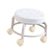 thumbnail image 4 of Asiento De Rodillo Bajo PU Cuero Acolchado Pequeño Taburete Con Ruedas De Baja Altura, 4 of 5