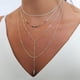 thumbnail image 4 of Collar de plata esterlina, collar de plata de cadena larga para mujer, collar de plata delicado minimalista, joyería sencilla hecha a mano en plata esterlina, 4 of 7