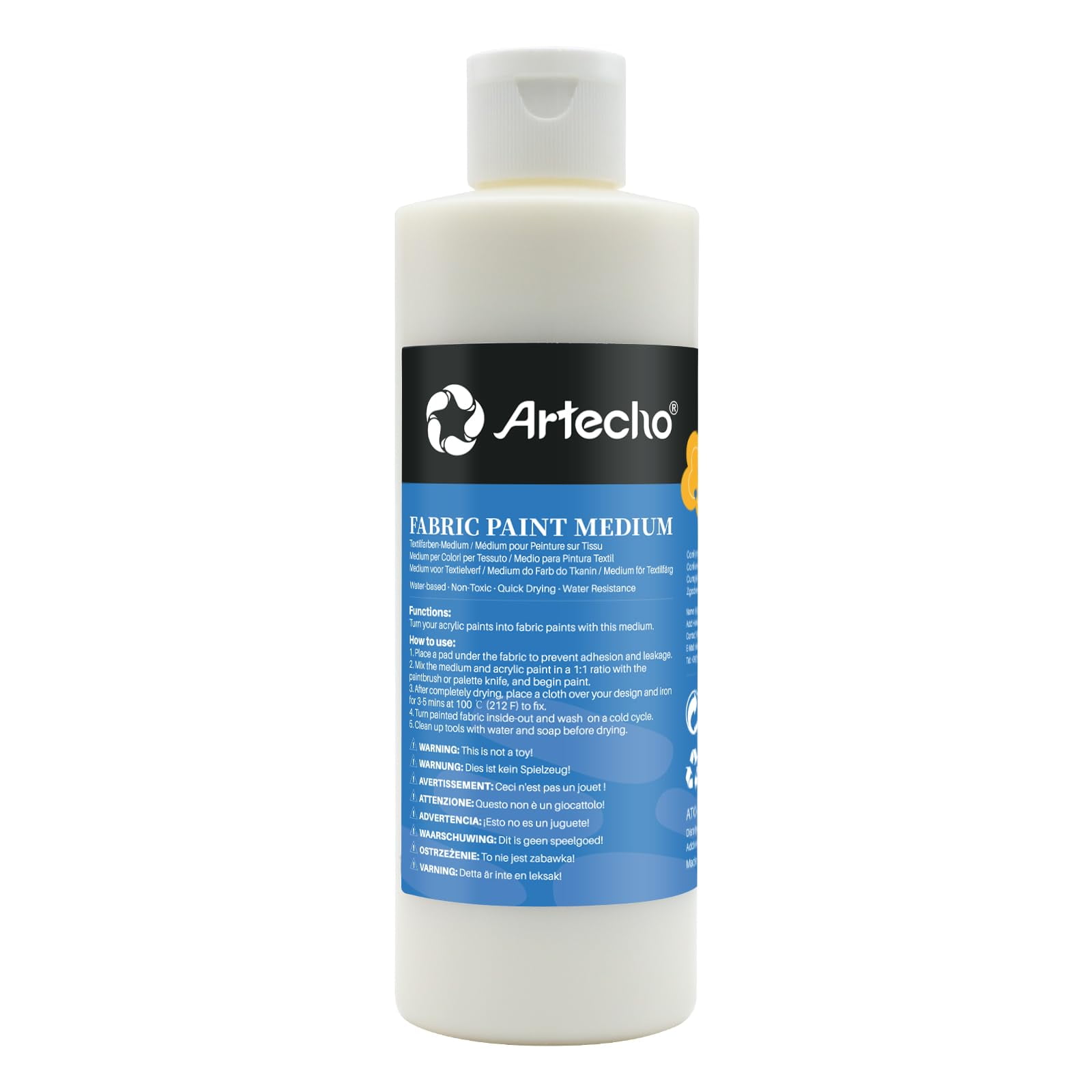 Fabric Medium Artecho 236ml Para Pintura Acrílica Sobre Tela