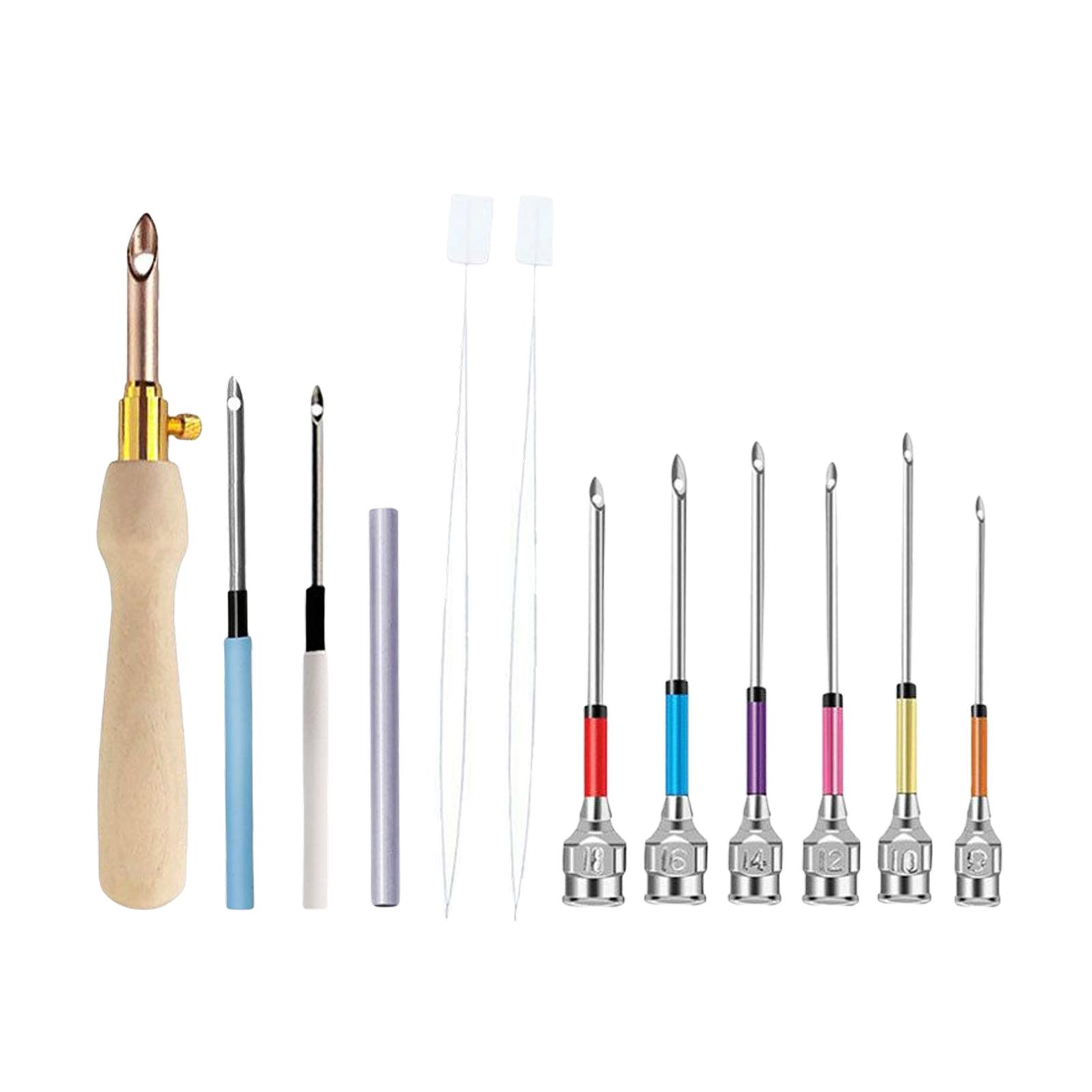 Bothyi - Kit De Bordado Con Aguja Perforadora De 12 Piezas Para Hacer Alfombras Para Adultos Que Hacen Punto E