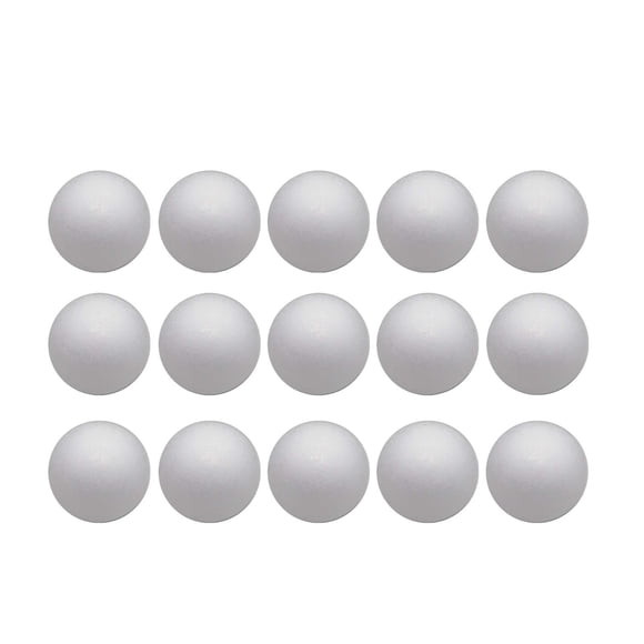 Bolas de espuma Crafjie paquete de 15 - 7,6 cm blancas de poliestireno