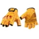 thumbnail image 2 of Guantes Sin Dedos Cuero Natural, Vintage, Amarillo Mostaza, con Protección. Horma Normal, no Chica. RESPEKT, 2 of 3