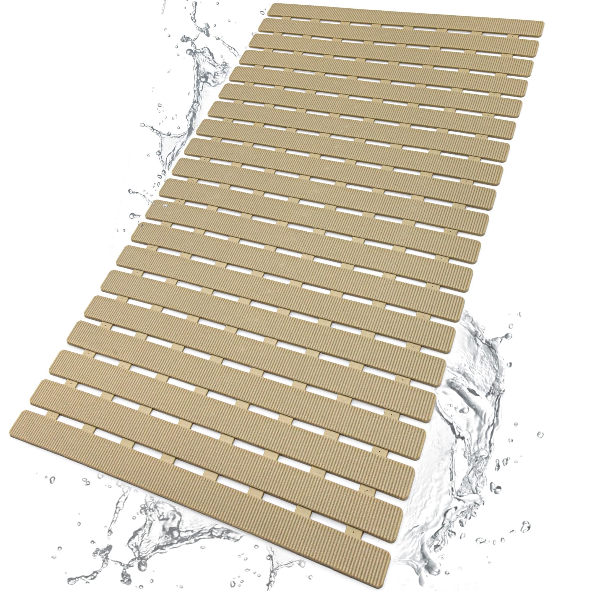 Tapete Antideslizante Para Ducha Bemiso 70 X 40 Cm Con Ventosas
