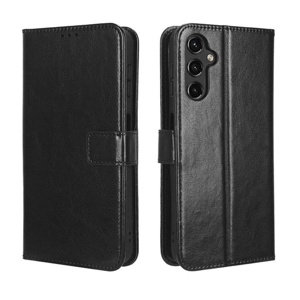 Funda tipo libro para Samsung Galaxy A14 4G, cartera todo‑en‑uno, funda multifuncional con tarjetero y correa de muñeca desmontable