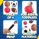 thumbnail image 5 of Juego de pelotas deportivas PlayBolt de 8.5 pulgadas para niños con bomba manual, 5 of 8