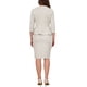 thumbnail image 3 of INSPIRE CHIC Conjunto de Traje de Tweed de 2 Piezas para Mujer Conjunto de Atuendo de Maestra para Regreso a Clases Chaqueta de Manga 3/4 con Botones y Falda Lápiz Color Albaricoque Talla L, 3 of 6