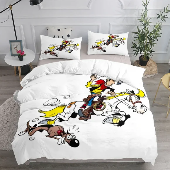 Children Story Johan Horse Rider Duvet Cover Set UK Double US Bed Linen Set Bed Sheets