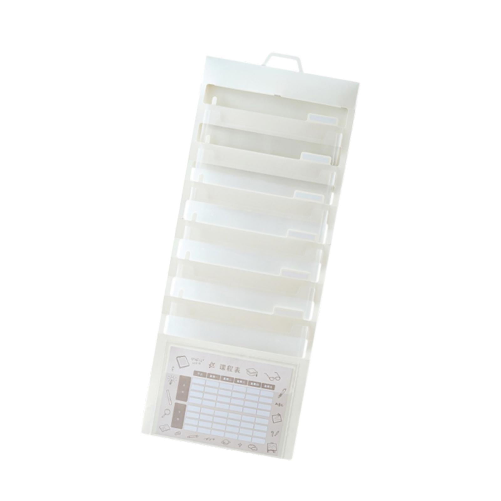 Ioensy - Organizador De Archivos Portátil Para Colgar En La Pared Con 6 Bolsillos Para Papel Tamaño A4, Color Blanco