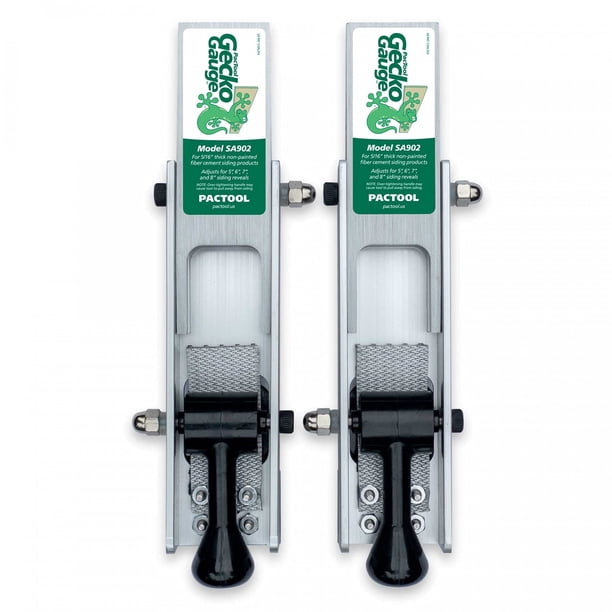 Kit de montaje de revestimiento PacTool SA902 Gecko Gauge para revestimiento de fibrocemento de 5/16 pulgadas