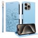 thumbnail image 1 of Funda Cartera para iPhone 15 Pro Max Perro Cachorro Grabado con Tarjetas Soporte Correa Azul, 1 of 6