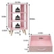thumbnail image 2 of Mesita de noche Aenuert Pink con 2 cajones de tela y almacenamiento abierto, 2 of 9