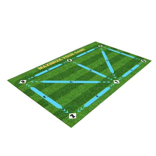 Alfombra de entrenamiento de fútbol, alfombra portátil plegable, resistente, antideslizante, Alfombra de Entrenamiento de fútbol para uso doméstico, 80 cm x 120 cm