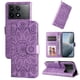 thumbnail image 2 of Funda tipo cartera FOXDOCK para Xiaomi Poco F6 Pro , diseño girasol en relieve, cuero PU, cierre magnético, soporte y tarjetero, 2 of 5