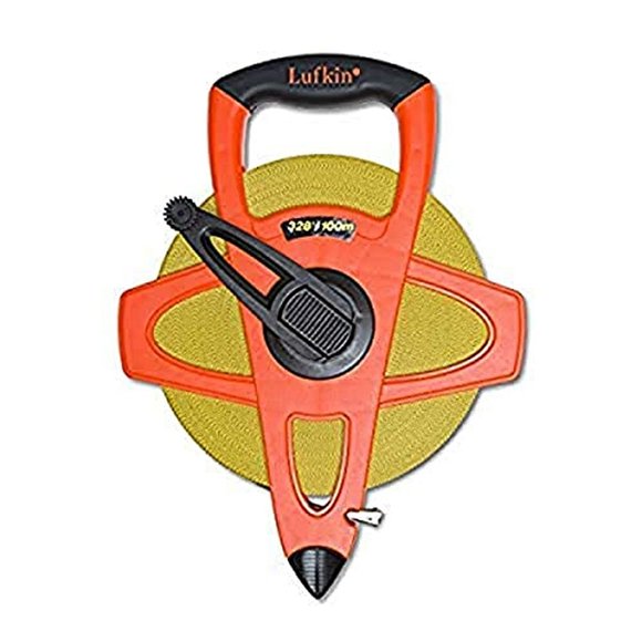 Cinta métrica Go Outdoor Lufkin FE200D de fibra de vidrio de 61 m, color naranja
