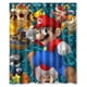 thumbnail image 1 of Cortina de ducha Super Mario, juego de cortina de baño con ganchos, tamaño 60 x 72 pulgadas, 1 of 3