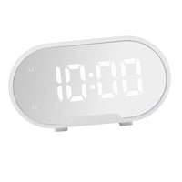 Magideal - Reloj Despertador Digital, Reloj Pequeño, Repetición Silenciosa, 2 Modos, Escritorio, Reloj Con Luz Nocturna Para Cafetería, Oficina, Salón, Tiendas, Blanco