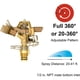 thumbnail image 2 of Aspersor Impacto Rain Bird 25PJDAC Latón Ajustable 20-41 ft, 2 of 3