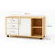 thumbnail image 2 of Gabinete Organizador de Oficina con Llave Madera MDF Reforzado 3 Cajones con Ruedas, 2 of 4