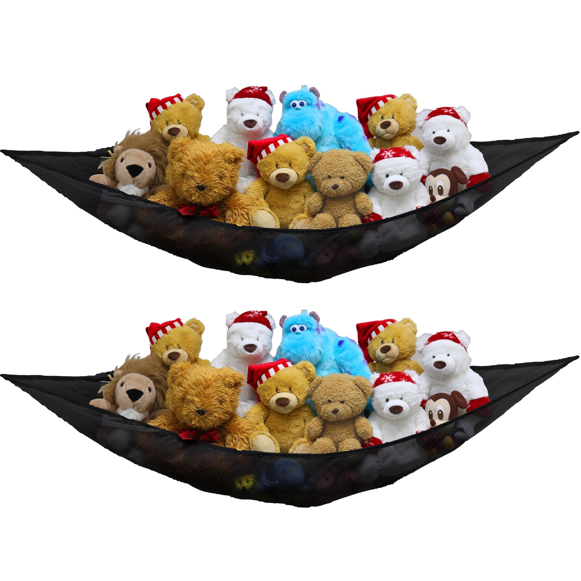 Simple Houseware - Juego De 2 Hamacas Con Forma De Animal De Peluche, Sencillo, Para El Hogar, Color Negro