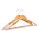 thumbnail image 1 of 2 Paquetes de Perchas de Madera Antideslizantes con Pinzas, Perchas Duraderas que Ahorran Espacio con Rotación de 360 Grados para Abrigos, Pantalones o Camisas Beige, 1 of 6