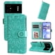 thumbnail image 1 of Funda tipo cartera FOXDOCK para Xiaomi Poco M4 5G , diseño girasol en relieve, cuero PU, cierre magnético, soporte y tarjetero, 1 of 5