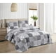 thumbnail image 1 of Cobertor de verano tipo quilt tamaño 2 Plazas Cuadros Gris claro y Oscuro, 1 of 1