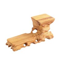 Magideal - Base De Madera Retro, Jarrón, Base De Bonsái, Base De Tetera, Estatuilla Única De Madera Maciza, Soporte De Exhibición De Escultura, Base De Adorno De Rectángulo