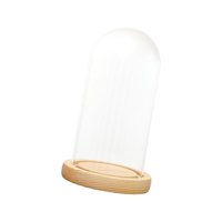 Magideal - Cloche De Cúpula De Vidrio Transparente, Cloche De Cúpula Transparente, Decoración De Casa De Muñecas, Cúpula De Exhibición De Campana De Cubierta De 12Cmx18Cmx14Cm