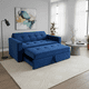 thumbnail image 1 of Sofa Cama Novus Tres Posiciones Azul Felpa, 1 of 3