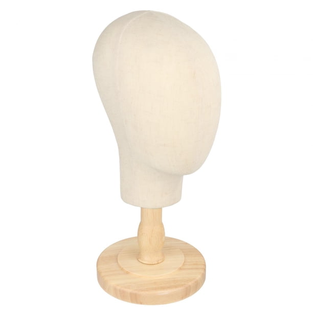 Accesorio De Exhibición De Joyería Con Forma De Cabeza, Sombrero, Peluca, Fácil Instalación, Cabeza De Maniquí, Base De Grano De Madera