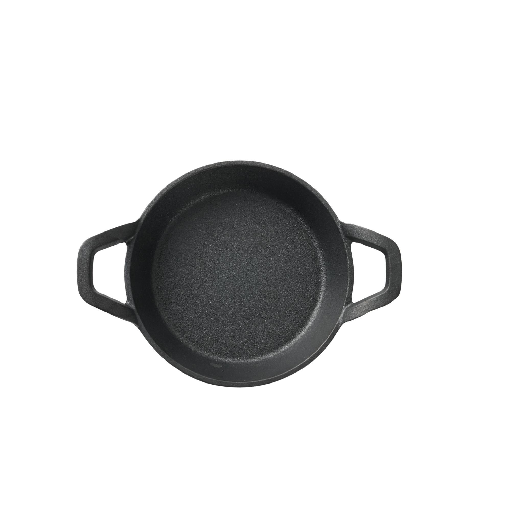 Sartén De Hierro Fundido 6 Pulgadas 22.1 Cm Con 2 Asas Negro 1 Piezas Haus