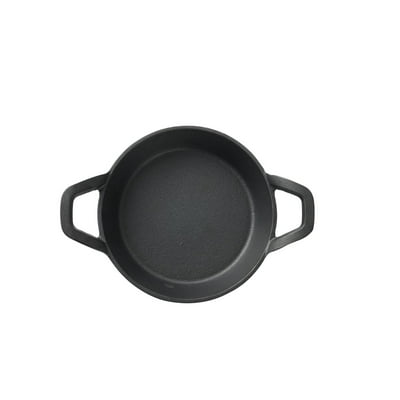 Sartén De Hierro Fundido 6 Pulgadas 22.1 Cm Con 2 Asas Negro 1 Piezas  Haus